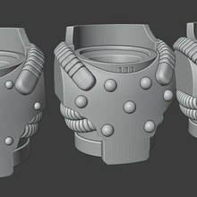 galactic crusaders - 28mm- torsos art models 3d print model - Mito3D