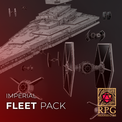 galactic wars imperial fleet pack game starwars star x-wing xiwng armada empire tie fighter bomber stardestroyer destroyer 3d print model - Mito3D