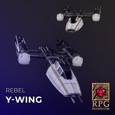 galattico guerre ribelle y wing gioco guerre stellari stella x xwing armata flotta impero cravatta ywing 3d print model - Mito3D