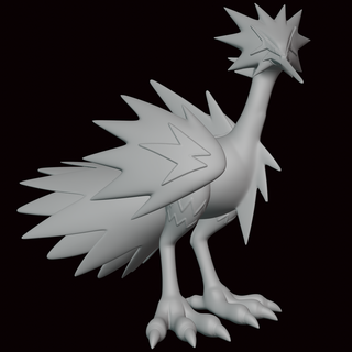 Galarian zapdos Pokémon Zahl Statue Videospiel Videospiele Miniatur Skulptur Fan Art Figur Galar Schwert Schild 3d print model - Mito3D