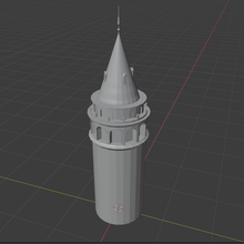galata tower architecture istanbul building historical supportless genoese stone blender 3d print model - Mito3D