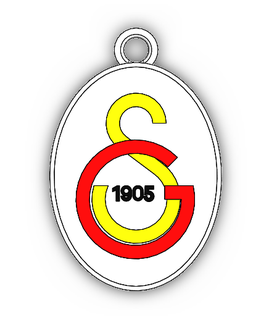 Galatasaray Schlüsselbund Schlüssel Schlüsselanhänger Fußball Futbol Logo hervorragend Truthahn Türkisch 3d print model - Mito3D