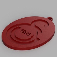 galatasaray sk emblema besiktas fenerbahce tacchino calcio chiave portachiavi squillare arte logo 3d print model - Mito3D