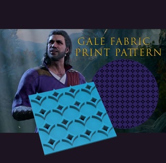 gale waterdeep fabric pattern stamp 3d print model baldur gate 3d print model - Mito3D