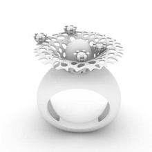 galileo lune gioielli giove voronoi cocktail anello perla galileiano 3d print model - Mito3D