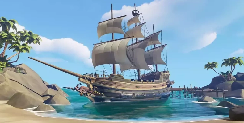 galleon ship sea of thieves big small pirates 3d print model - Mito3D