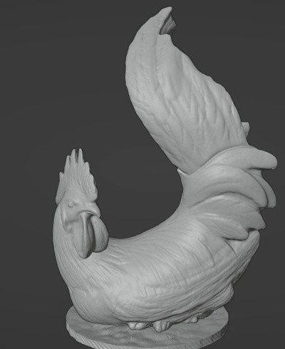 galo frango ave coq galiforme convencido animales decoraci n 3d print model - Mito3D