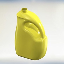 galón de plástico curvo hdpe molde impresión 3d la modelo herramienta ingeniería ciencia agua el detergente jabón art reciclaje contenedor inyección soplado galon botella plasticas inyeccion golpe moho 3d print model - Mito3D