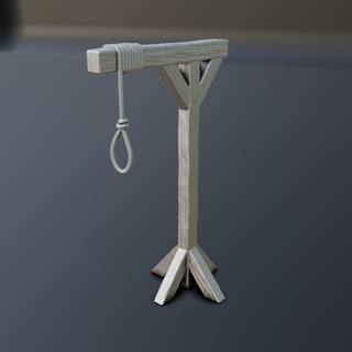 gallows - torture device diorama judas cradle wooden horse breaking wheel medieval 3d print model - Mito3D