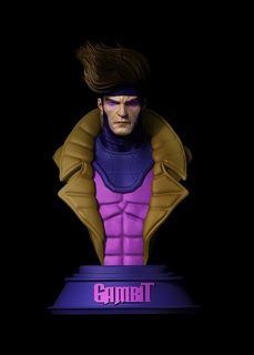 gambit bust fan art marvel comics xmen collectable collectible figure 3d print model - Mito3D