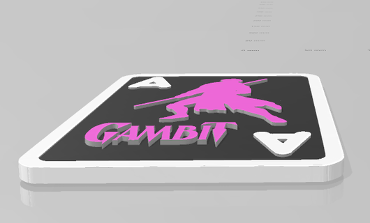 gambit kart destek duvar Sanat x Men Wolverine manyeto rahipler kartları Bambu Prusa 3d print model - Mito3D