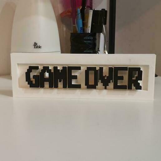 game over gaming xbox ps4 ps5 one 3D print model - Mito3D