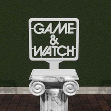 game & watch logo art 1980 Degli anni ' 80 90 di antiquariato antico tech giochi arcade classici classico gioco gw orologio dispositivo palmare nintendo segni loghi 3d print model - Mito3D