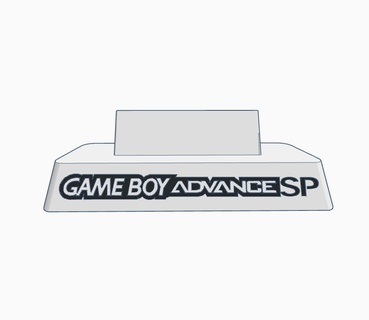 game boy advance sp support gameboy nintendo base 3d print model - Mito3D