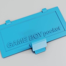 game boy pocket battery cover lid 3d print model - Mito3D