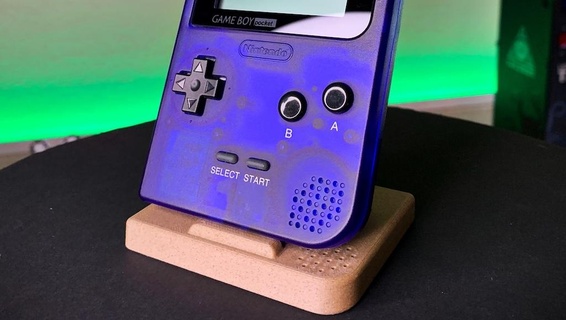 game boy pocket display stand video games 3d print model - Mito3D