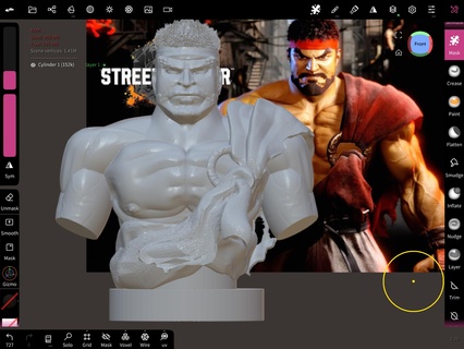 game fighter bust stl file digital download videogame collectible street ryu character paintable 3d print model - Mito3D