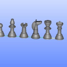 jeu d'échec complet les échecs thu pièce echec 3d print model - Mito3D