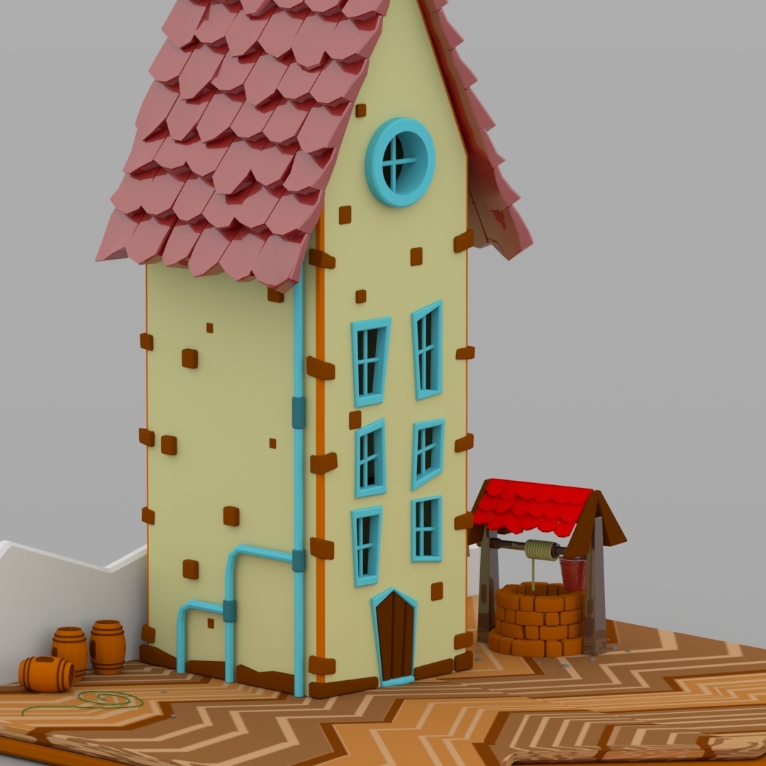 Spiel Haus Vermögenswerte 3D print model - Mito3D