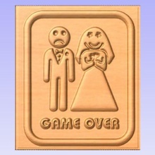 game over various sign cnc relief 3d 3d print model - Mito3D