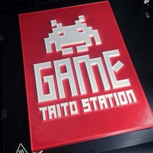 oyun istasyonu taito plaka gadget video oyunları duvar tabağı arcade oyunu 3d print model - Mito3D