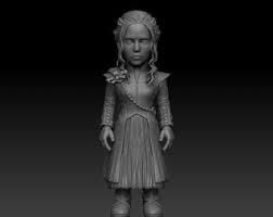oyun tahtlar Daenerys Targaryen oyuncak şekil Sanat 3d print model - Mito3D
