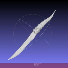 game thrones catspaw valyrian steel dagger art 3d-printing replica cosplay costume weapon fantasy game-of-thrones valyrian-steel catspaw-dagger arya bran 3d print model - Mito3D