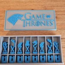 juego tronos ajedrez conjunto caja arryn mesa trozo Navidad fácil Frey Game of Thrones regalo lannister apoyo rígido targaryen Tully 3d print model - Mito3D