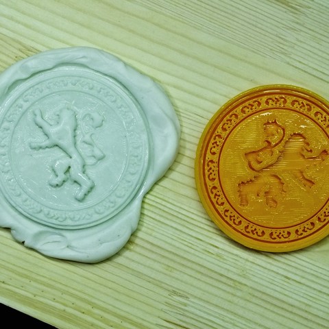 jeu des trônes d'un emporte-pièce de la maison lannister imprimante en braille les tailleurs cithen témoins le timbre ensemble 3D print model - Mito3D