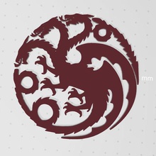 oyun thrones ejderha ejderhaların annesi sanat logo 3d print model - Mito3D