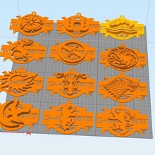 juego de tronos llavero la moda clave cadena 3d print model - Mito3D