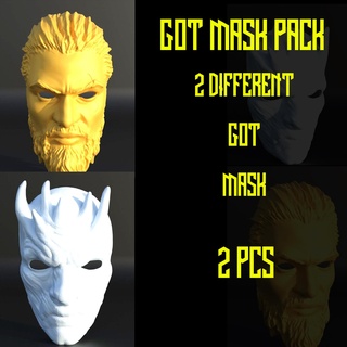 Jeu trônes masque pack 5 pcs nuit Roi chauve drogo 3d impression modèle cosplay costume 3d print model - Mito3D