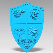 jogo de tronos escudo a arte stark jannie 3d print model - Mito3D