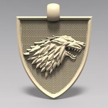 game thrones stark pendant jewelry keychain keyring medieval fantasy celtic viking 3d print model - Mito3D