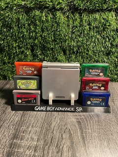 gameboy advance sp holder 6 cartridges cases gbasp gba nintendo retro consoles stand 3d print model - Mito3D