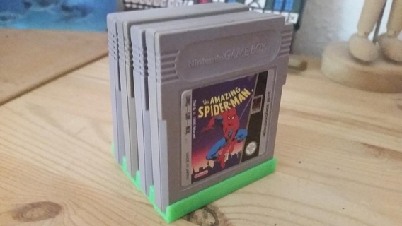 gameboy cartridge stand holder 3d print model - Mito3D