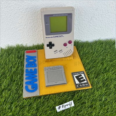 gameboy classic dmg01 premium stand gadget game boy holder display color cartridges 3d print model - Mito3D