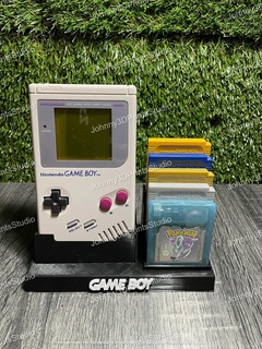 gameboy classic dmg holder stand 5 game cartridges cases Gadget pokemon games handheld gbasp gba advance nintendo retro consoles sp ds lite nitendo dsi display 2ds 3ds console 3d print model - Mito3D