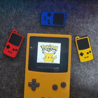 gameboy couleur porte clés bijoux nintendo joueur rétro 3d print model - Mito3D