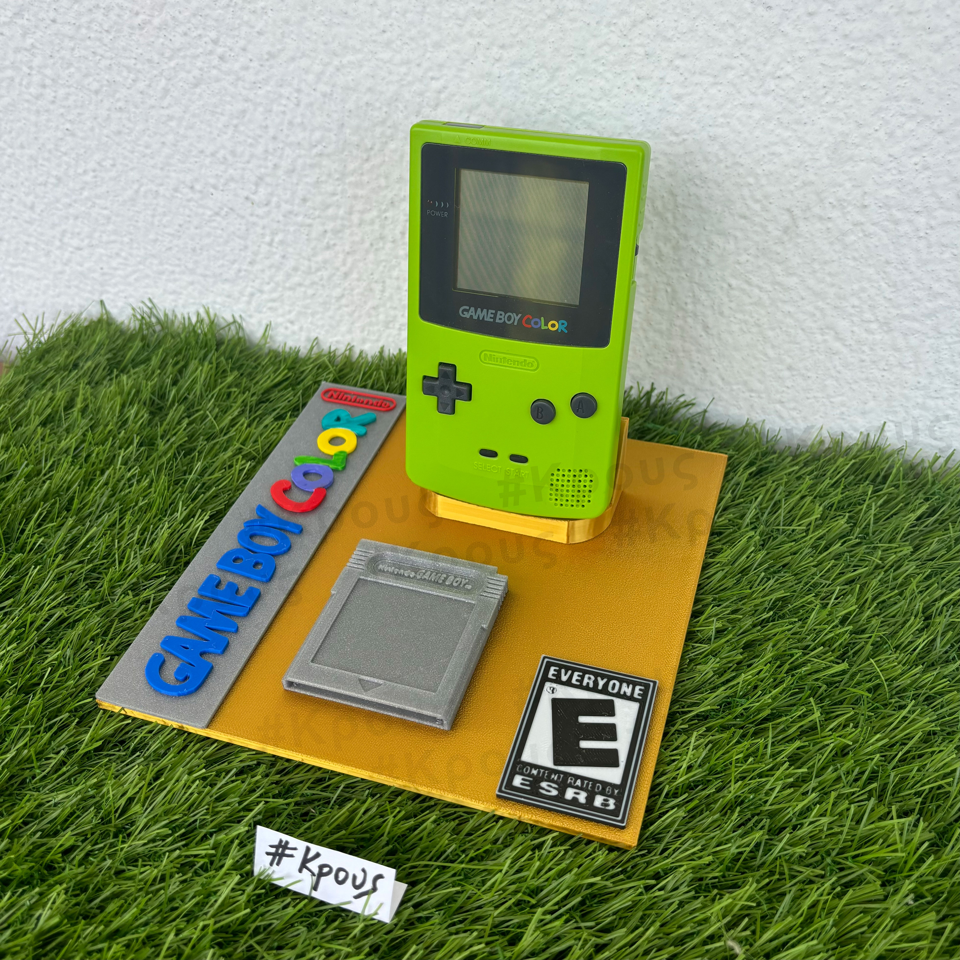 gameboy color premium stand gadget micro game boy holder display cartridges 3D print model - Mito3D