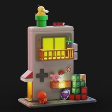 oyun çocuğu ev diyorama Şirin video oyunu retro Mario Zelda pokemon 8bit hediye şekil dekorasyon nintendo Kirby Japonya 3d print model - Mito3D