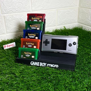 gameboy micro stand 5x game cartridges holder boy display 3d print model - Mito3D