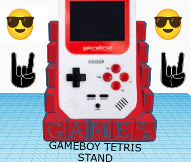 gameboy tetris themed stand game fun awesome hopeiwin 3d print model - Mito3D