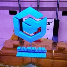 gamecube - logo art registro de nintendo modelos 3d print model - Mito3D