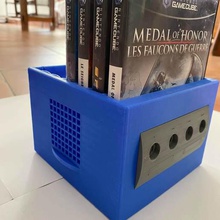 gamecube nintendo game display case holder console 3d print model - Mito3D