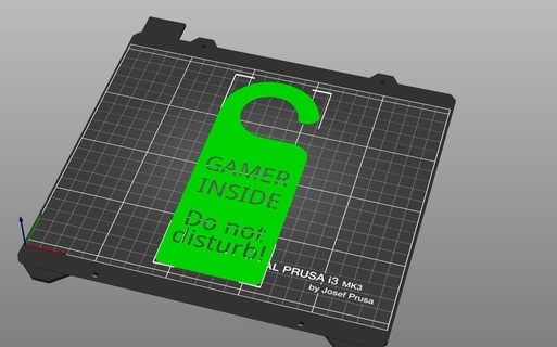 gamer door hanger Gadget 3d print model - Mito3D