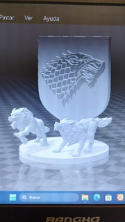 games thrones stark house banner wolves wolf series movie 3d print model - Mito3D
