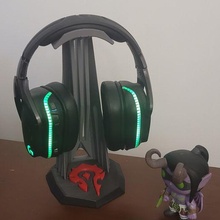 gaming headset support warcraft horde 3d print model - Mito3D