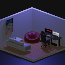Gaming Zimmer 3d print model - Mito3D