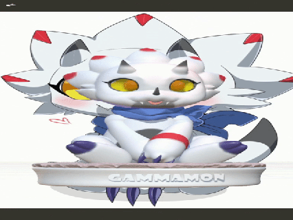 gammamon Digimon Geist Spiel Zahl 3d print model - Mito3D